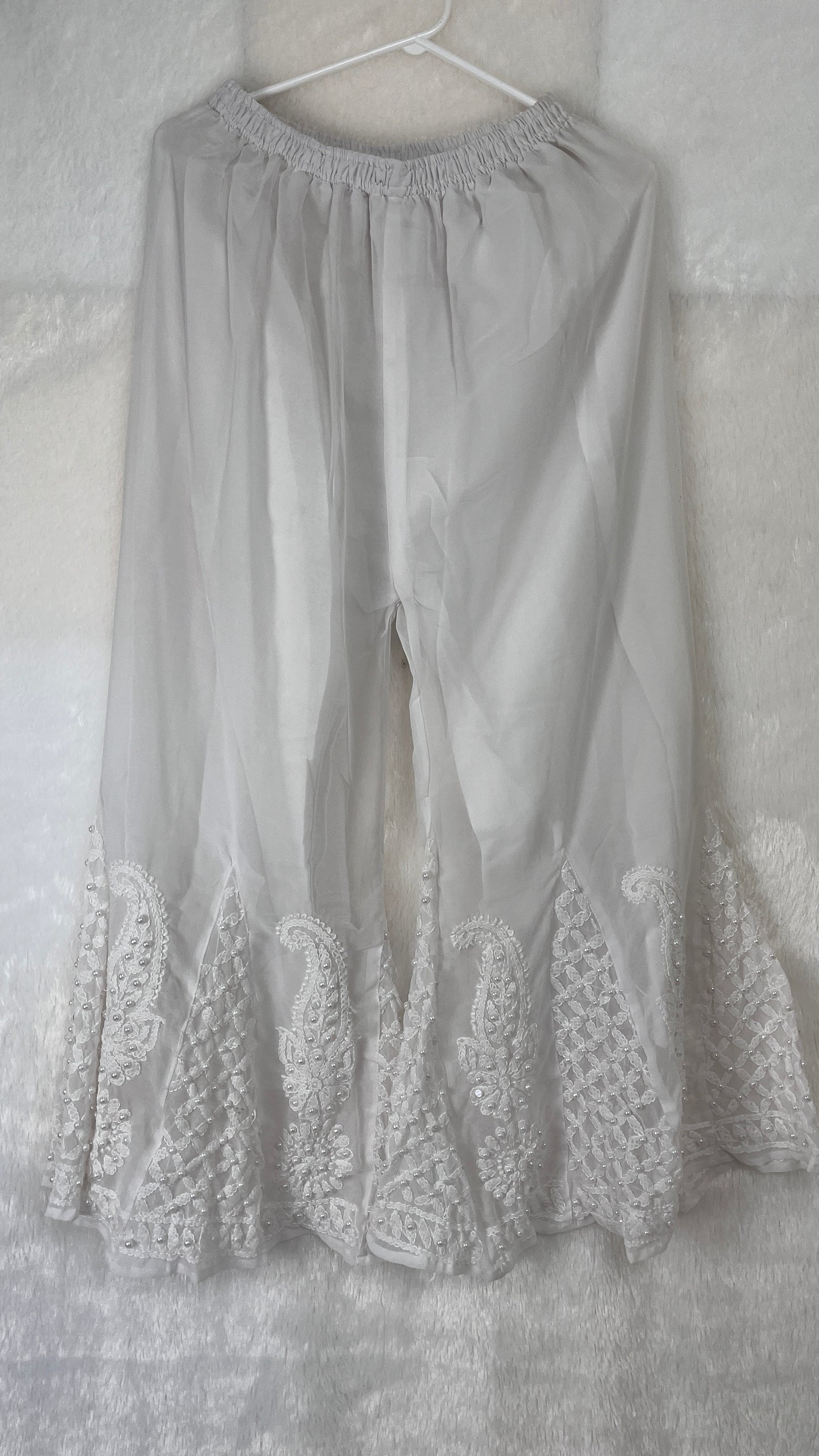 Chikankari Pearl Sharara