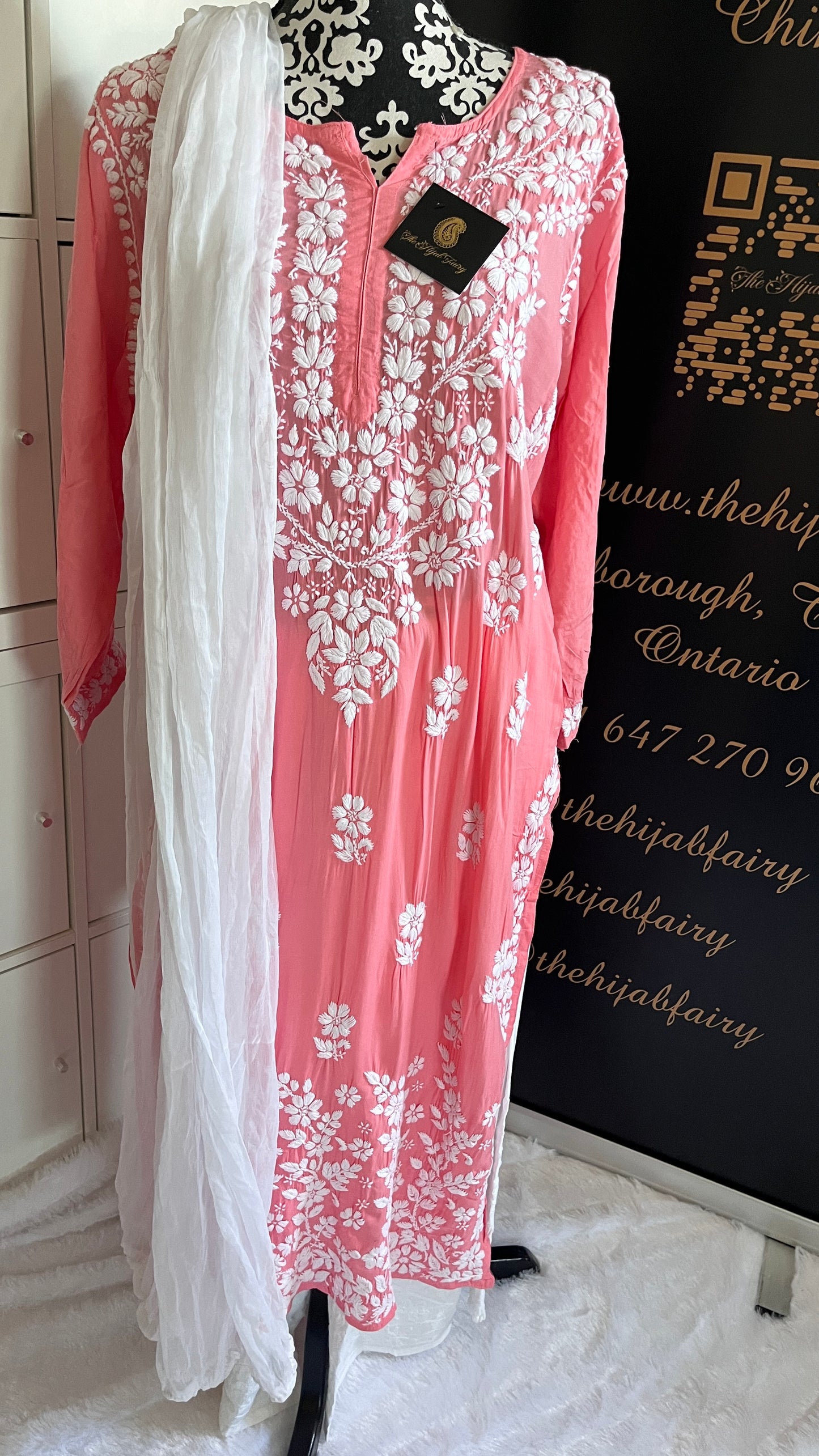 Gajari Rose - Kurta long droit en modal