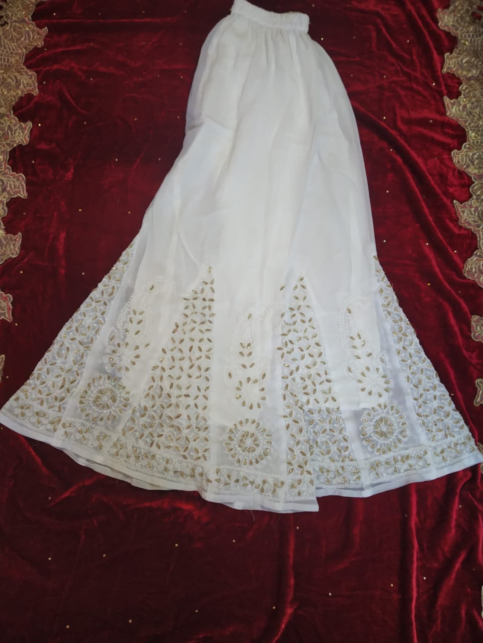 Chikankari Gota work Sharara - The Hijab Fairy