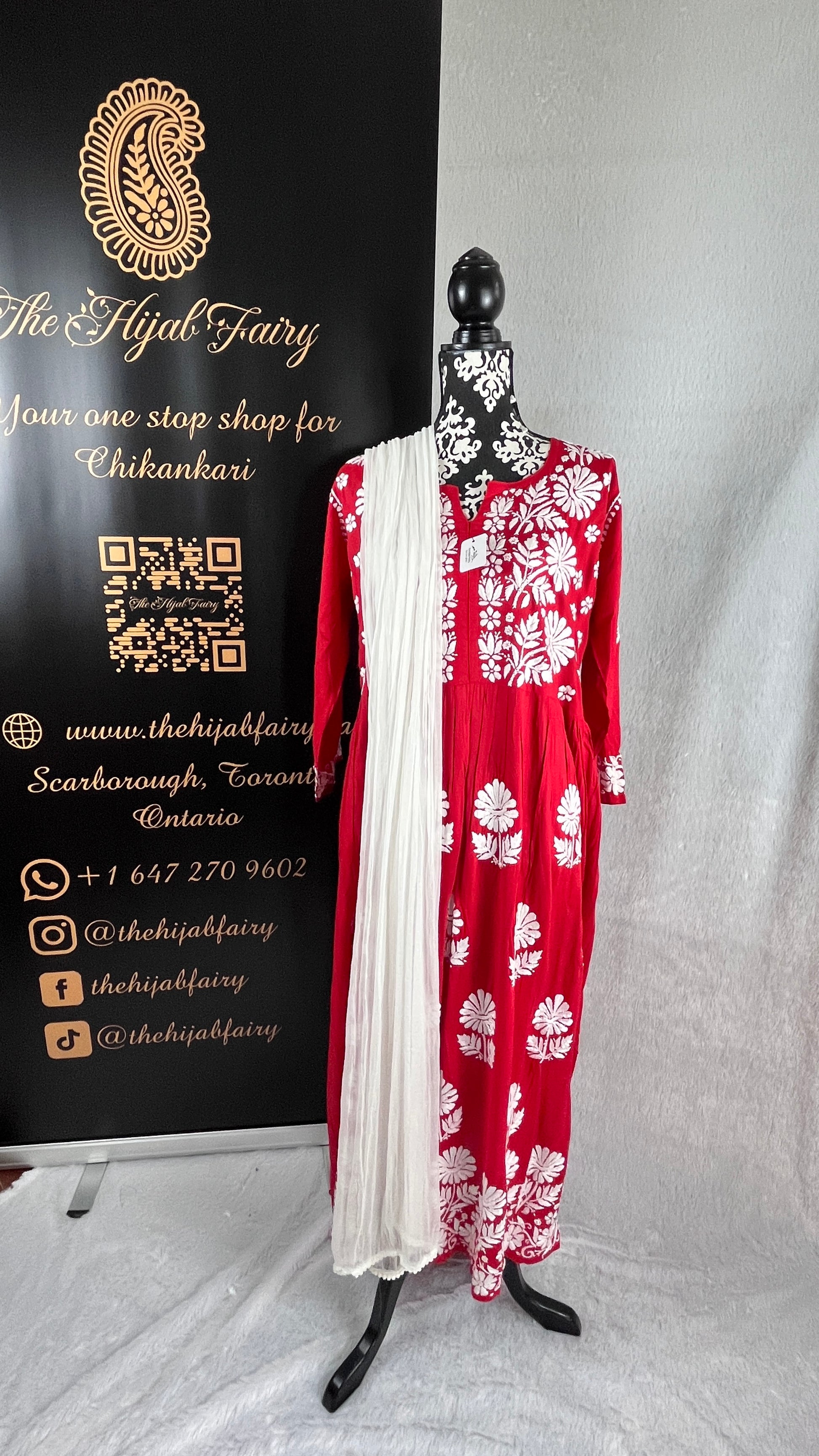 Red 1 - Modal Frock - The Hijab Fairy