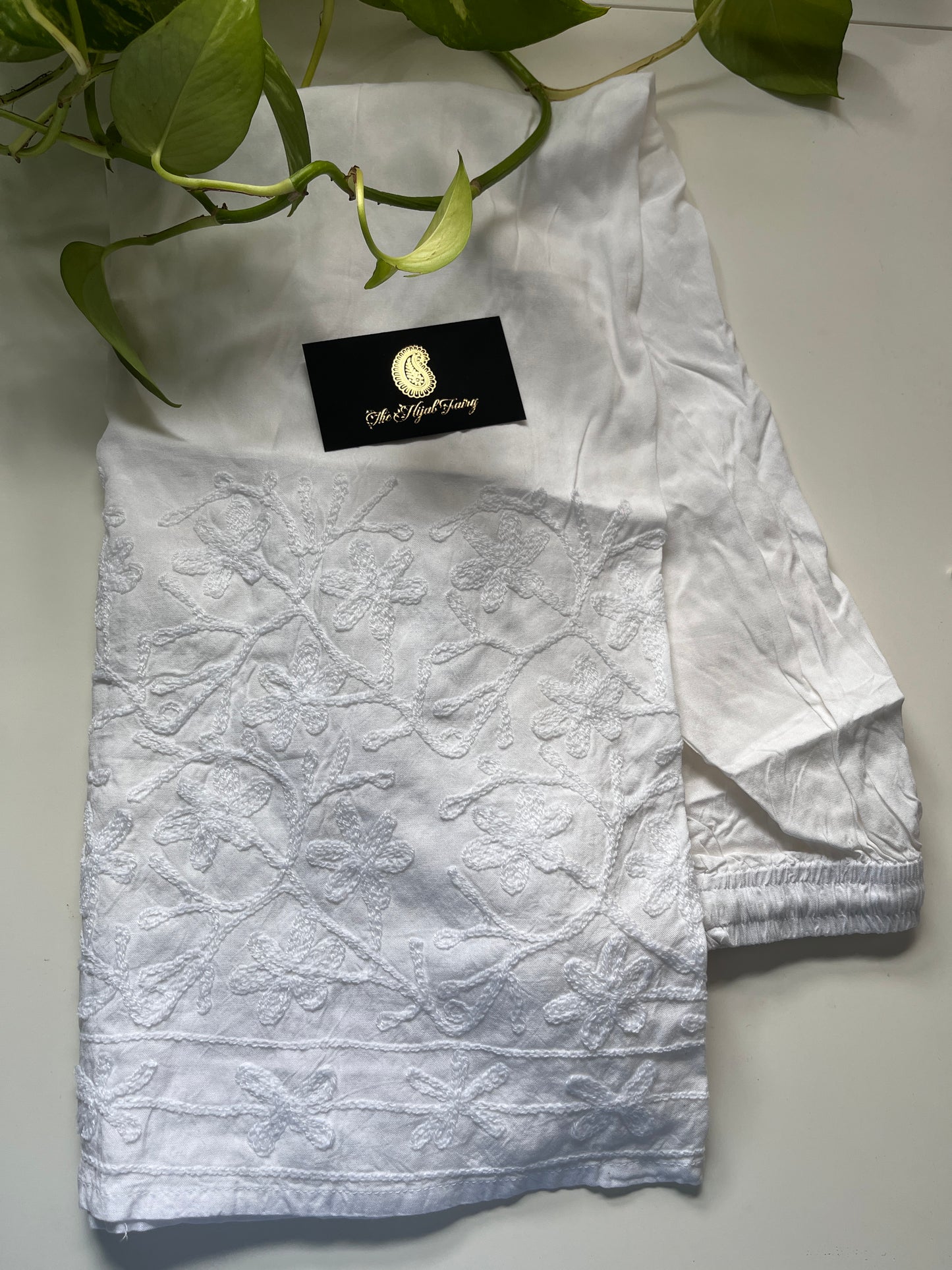 White Chikankari Plazzo