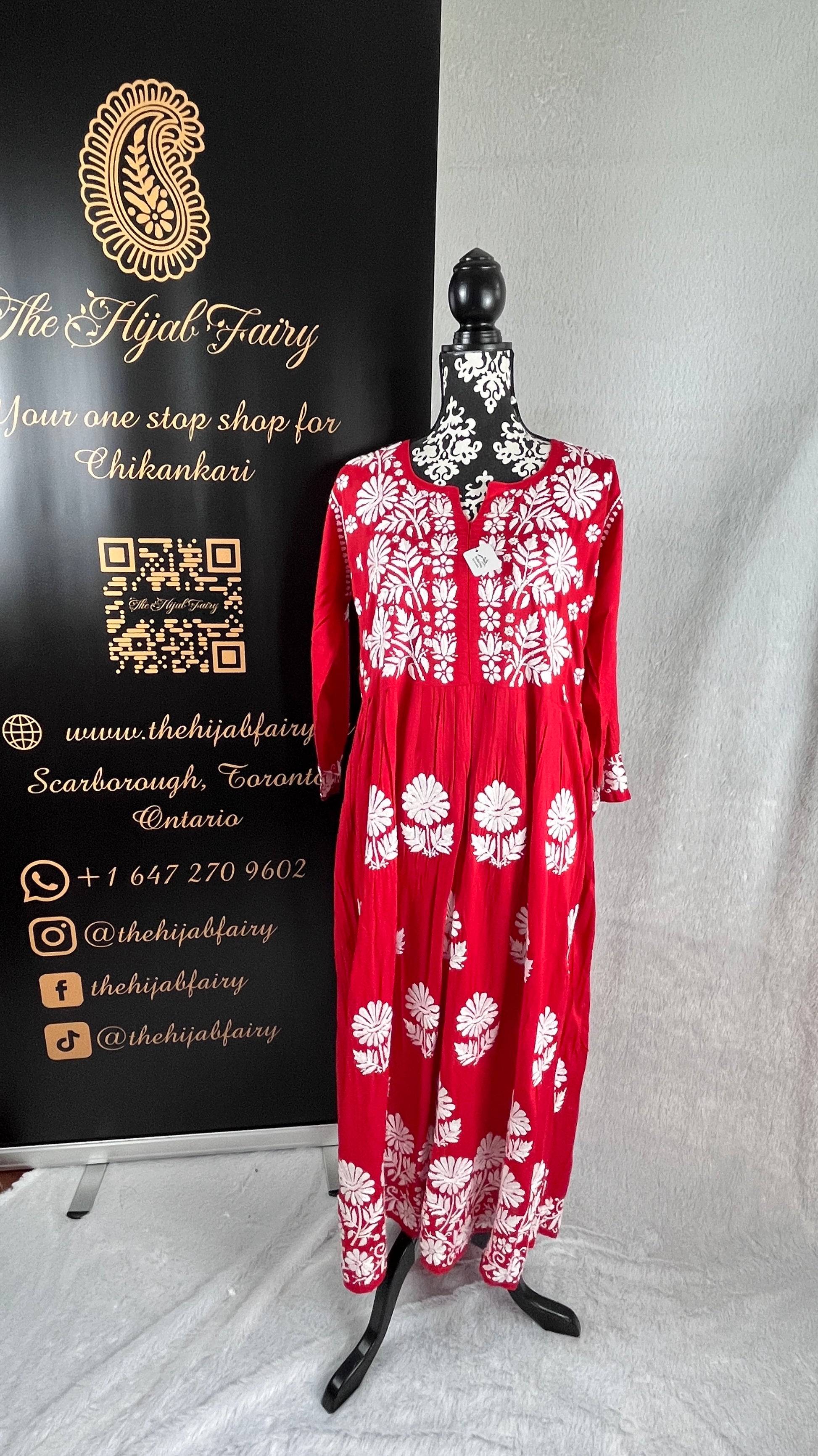 Red 1 - Modal Frock - The Hijab Fairy