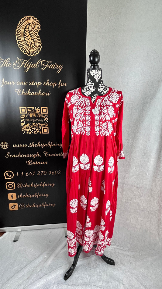 Red 1 - Modal Frock - The Hijab Fairy