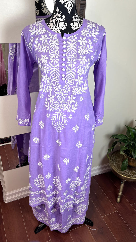 Lavender - Plazzo Suit 2 Pc Set - The Hijab Fairy