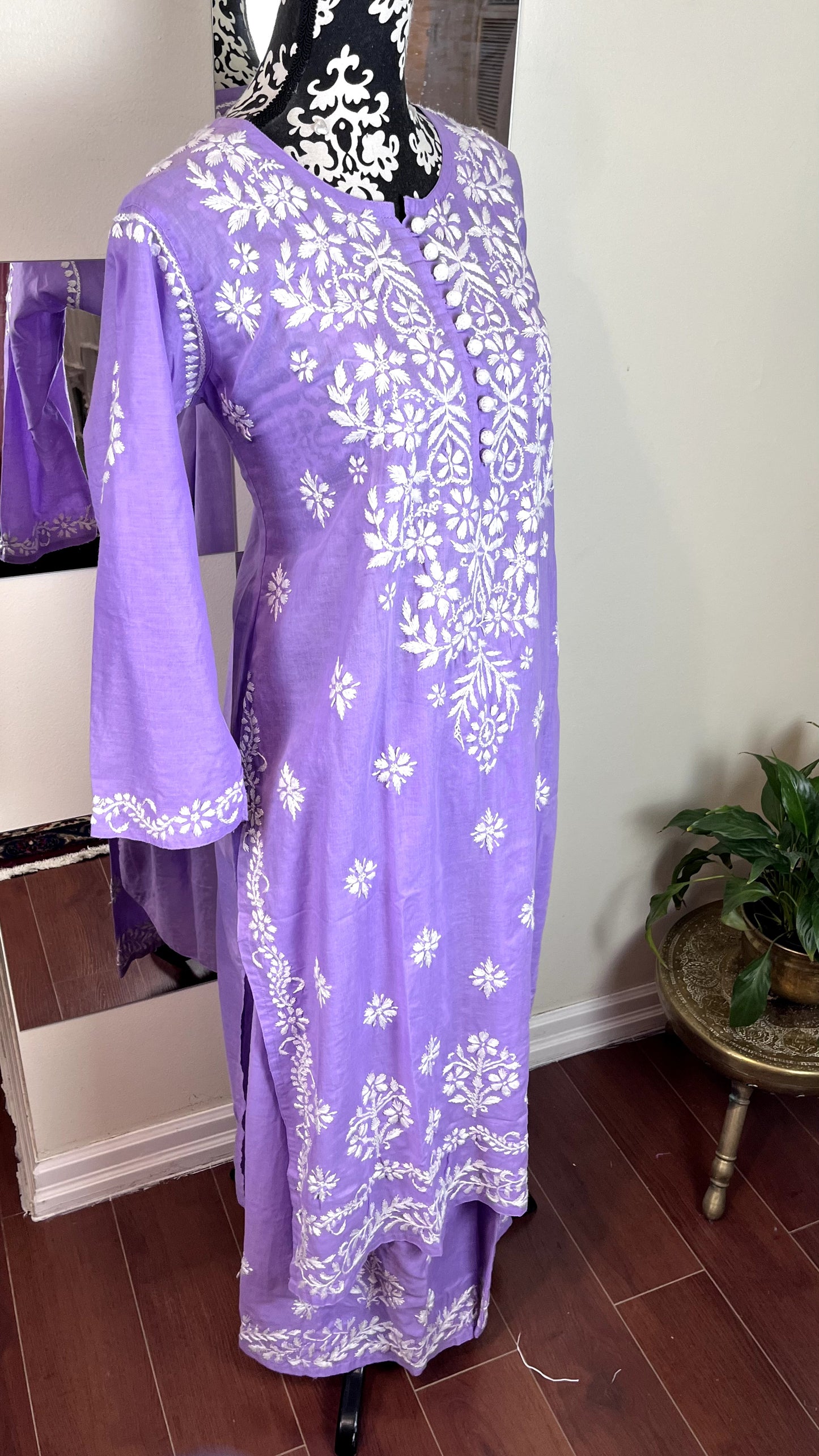 Lavender - Plazzo Suit 2 Pc Set - The Hijab Fairy