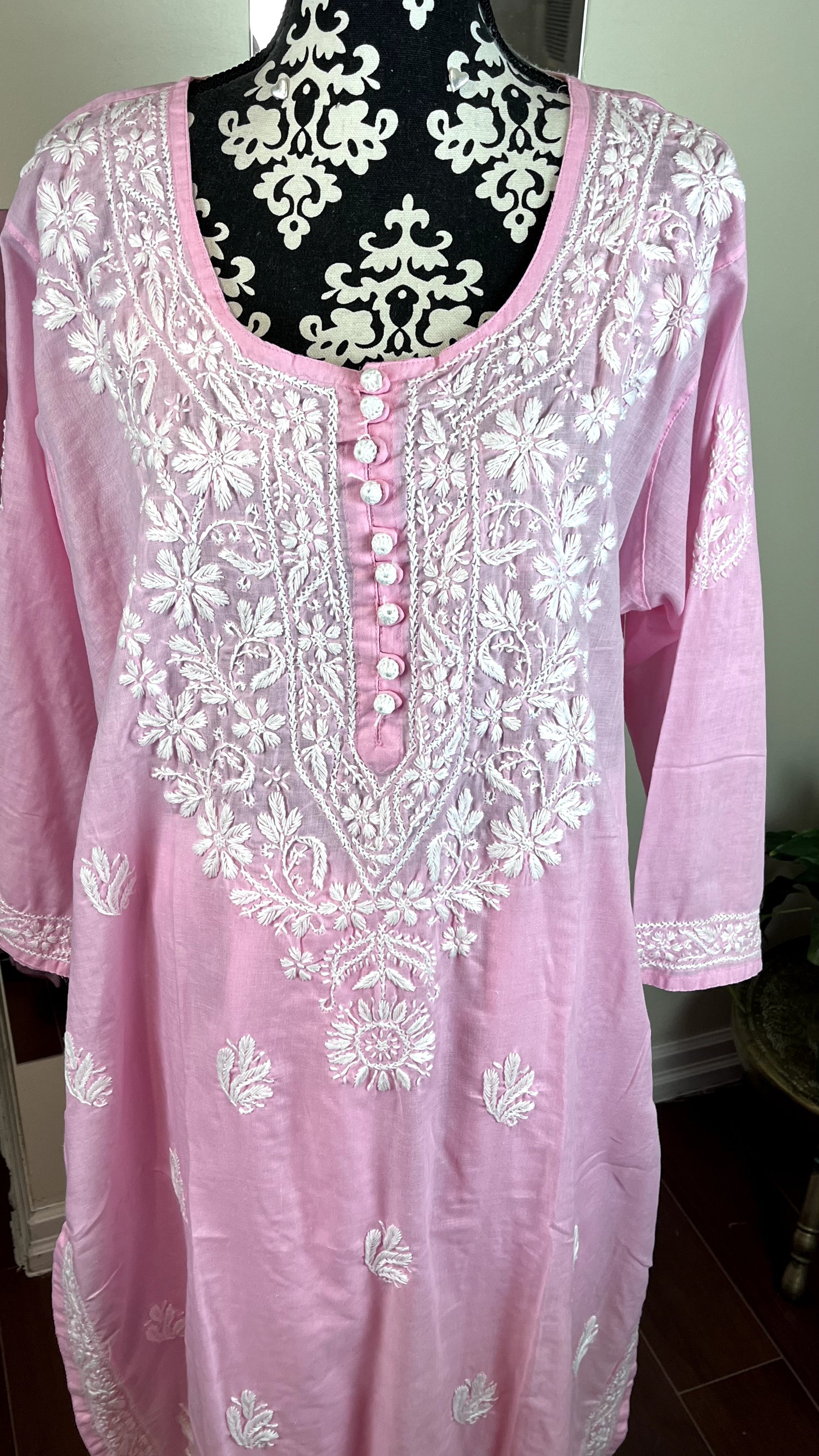 Light Pink - Plazzo Suit 2 Pc Set - The Hijab Fairy