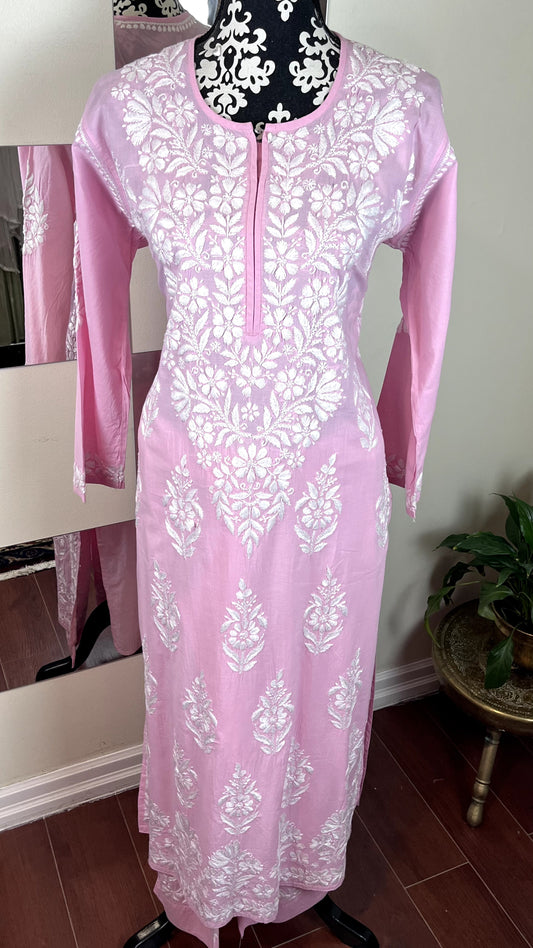 Light Pink - Trouser Suit 2 Pc Set - The Hijab Fairy