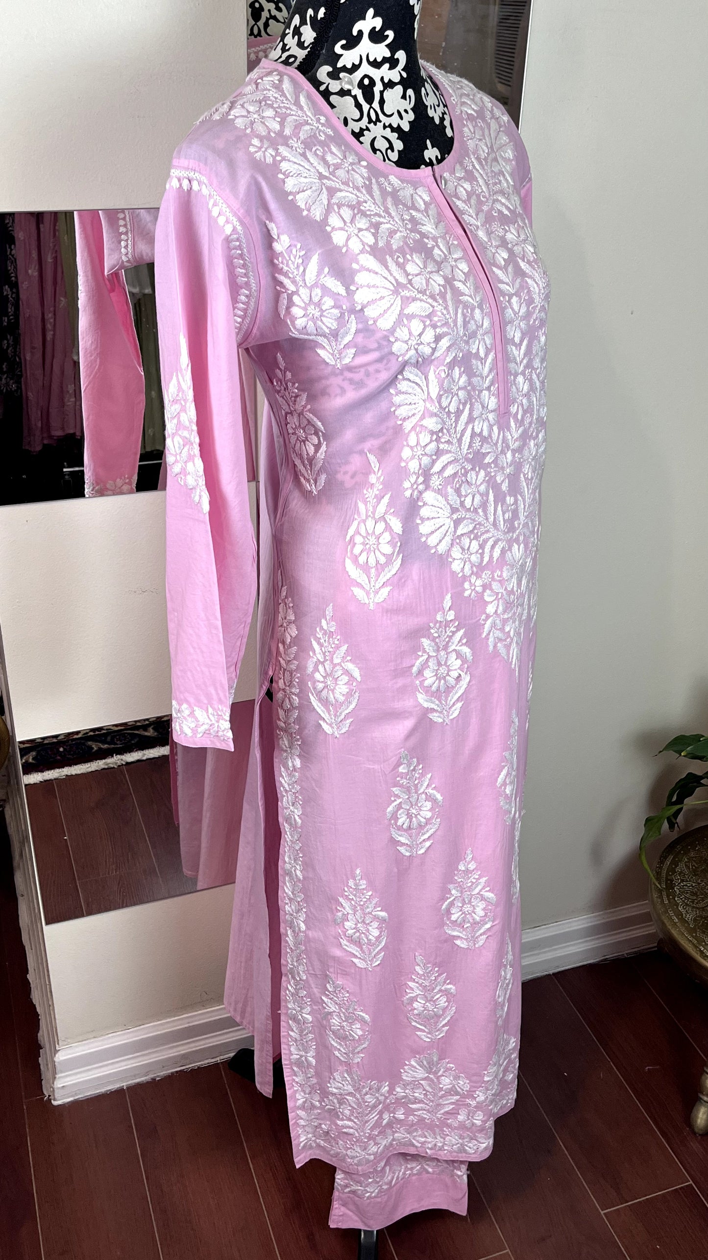 Light Pink - Trouser Suit 2 Pc Set - The Hijab Fairy