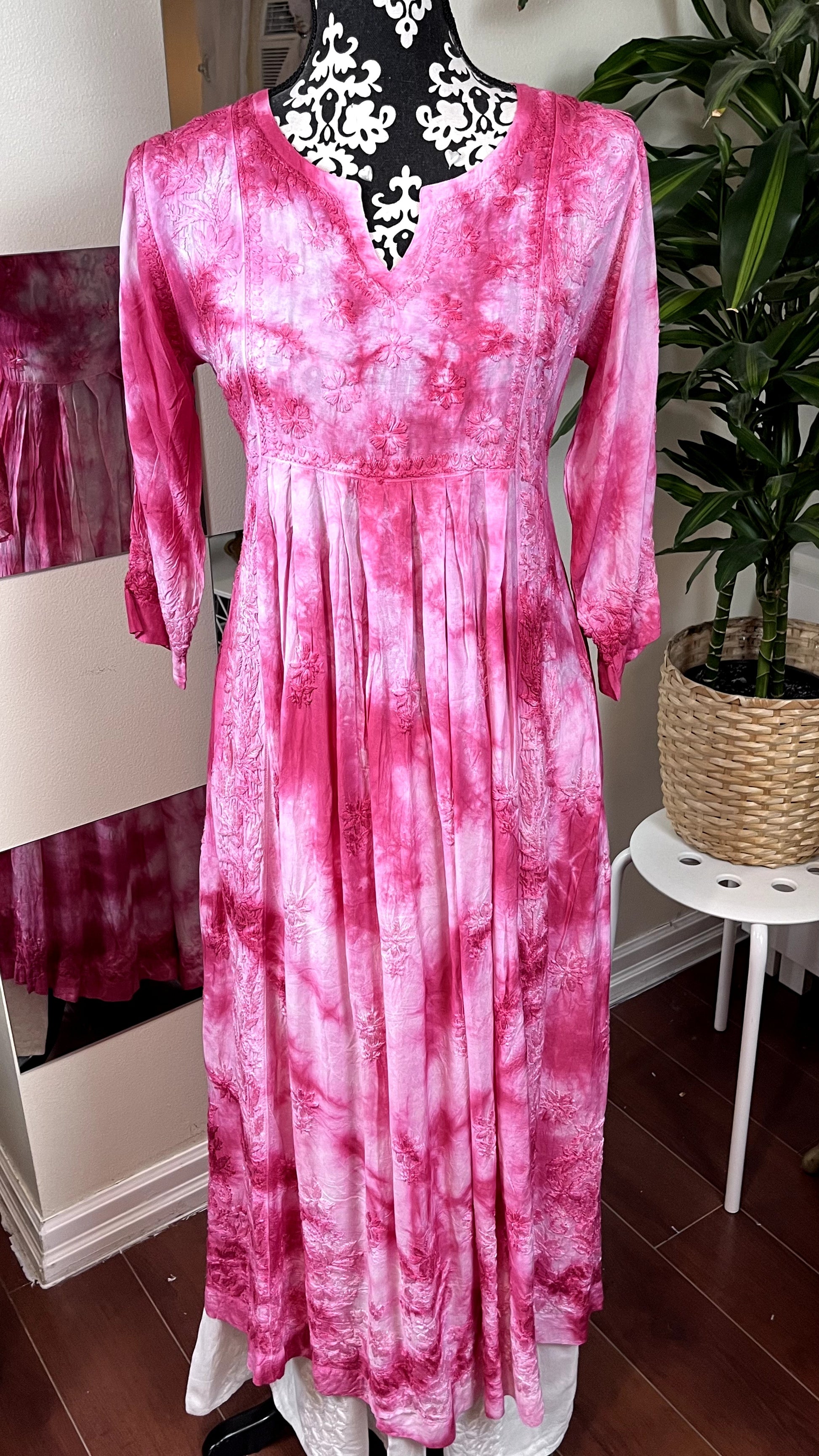 Pink Tie Dye - Modal Frock - The Hijab Fairy