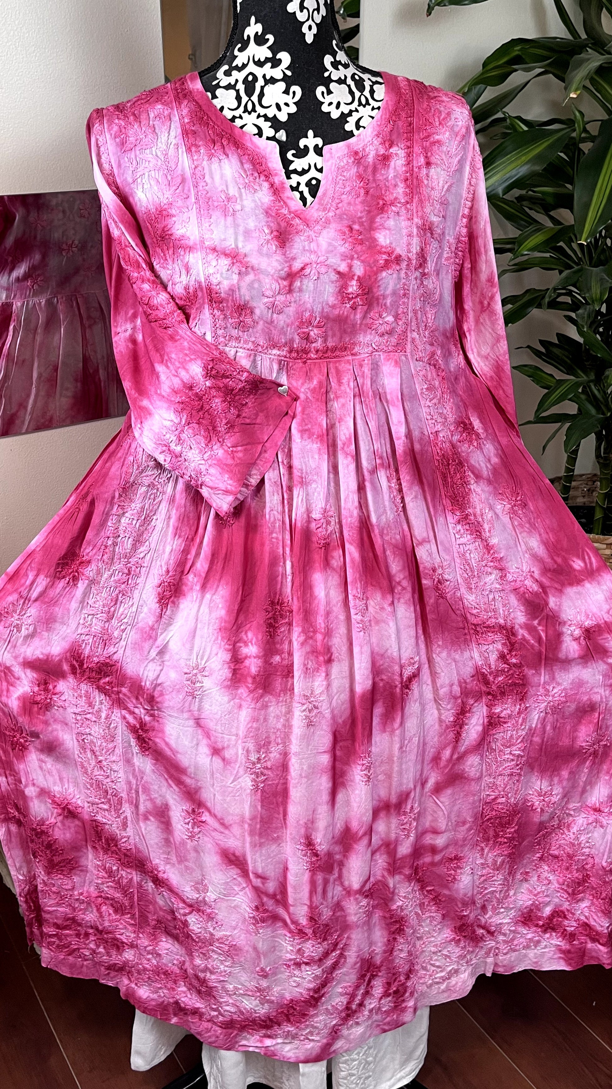 Pink Tie Dye - Modal Frock - The Hijab Fairy