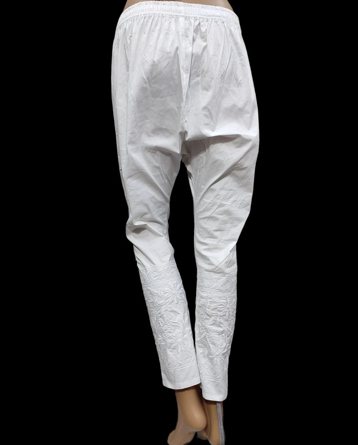 Chikankari Stretchable Pants - The Hijab Fairy